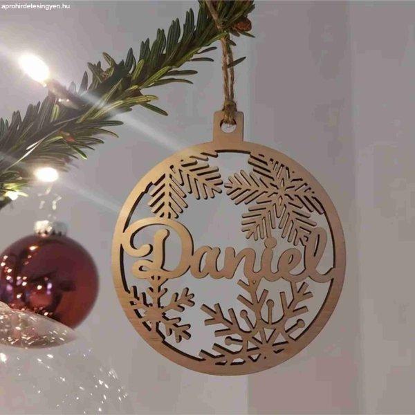 Egyedi Nevek Hópehelyekkel és Csillagokkal, Klasszikus Elegáns Design
Fadíszítéshez karácsonyra