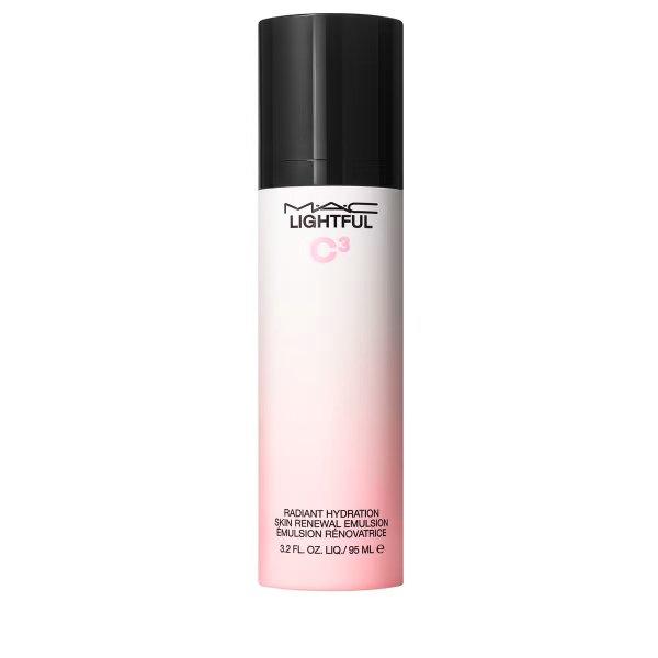MAC Cosmetics Highlighter és hidratáló bőrápoló emulzió Lightful C³
(Radiant Hydration Skin Renewal Emulsion) 95 ml