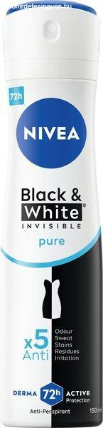 Nivea Izzadásgátló spray Black & White Invisible Pure 150 ml