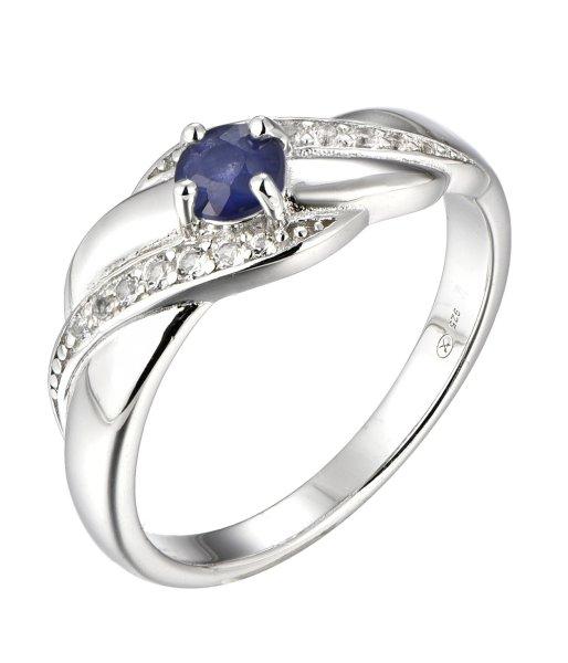 Brilio Silver Gyönyörű ezüst gyűrű zafírral Precious Stone SR08997B 60 mm
