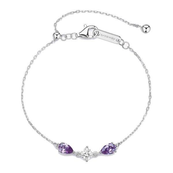 Brosway Ezüst karkötő cirkónium kövekkel Magic Purple Fancy FMP114