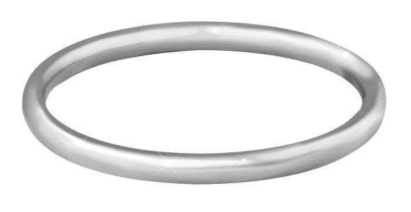 Troli Gyengéd minimalista acél gyűrű Silver 49 mm
