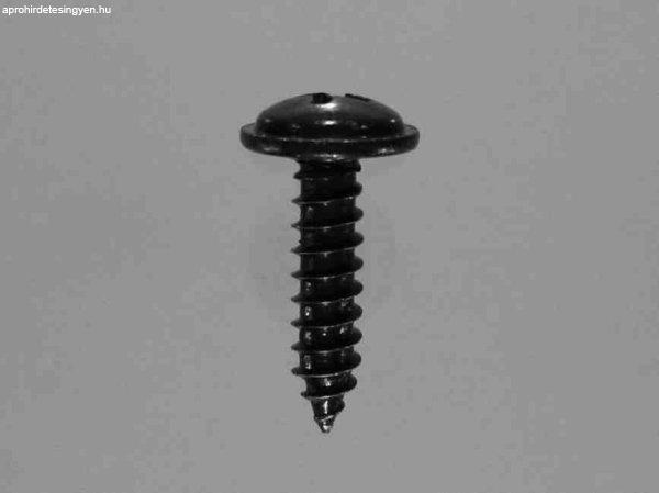 Fekete, laposfejű lemezcsavar, 4,8 x 19 mm (190106)