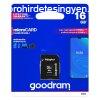 Goodram microSDHC 16GB Class 10 memriakrtya SD adapterrel 