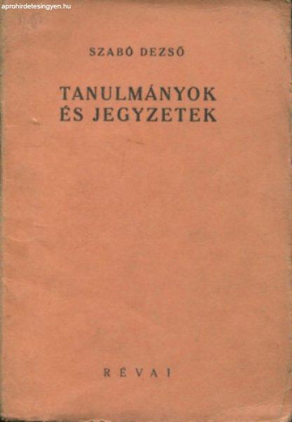 Tanulmányok és jegyzetek (Szabó Dezső művei) - Szabó Dezső