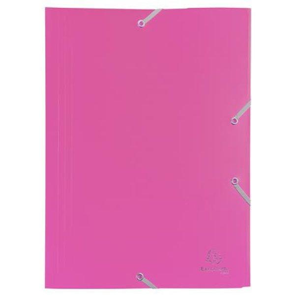Gumis mappa, PP, A4, EXACOMPTA "Opak", fukszia