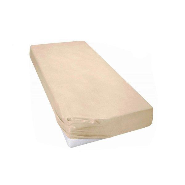 Pamut strech lepedő 70x120cm - Tejeskávé