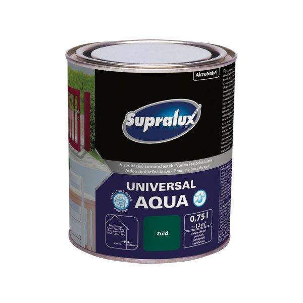 Supralux universal Aqua zománc festék 0,75l - RAL6005 zöld