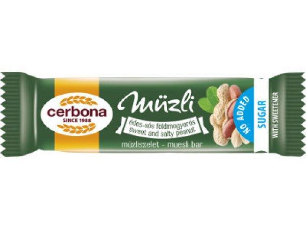 Cerbona szelet 20g Édes-Sós Földimogyorós, Cukormentes