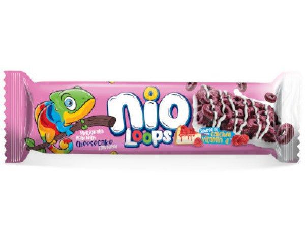 Nio Loops Gabonapehely szelet 23g Sajttorta ízű-fehér bevonó