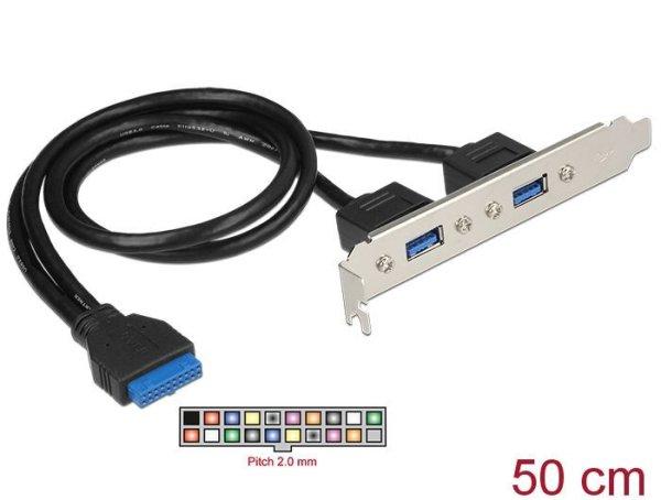 DeLock Slot bracket 1 x 19 pin USB 3.0 pin header female internal > 2x USB
3.0 Type-A female external
