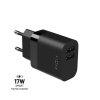 FIXED hlzati tlt 2*USB-A kimenet, 17W, fekete