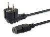 EQuip High Quality Power Cord C13 to Schuko 3m Black