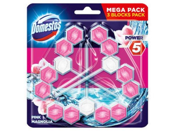 Domestos Power5 WC tisztító 3*55g Pink Magnolia