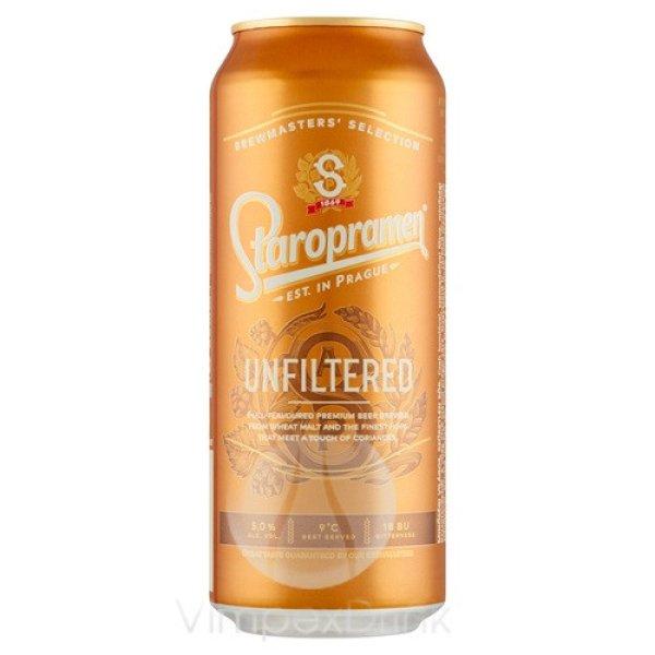 Staropramen Unfiltered 0,5l DOB 5% - DRS