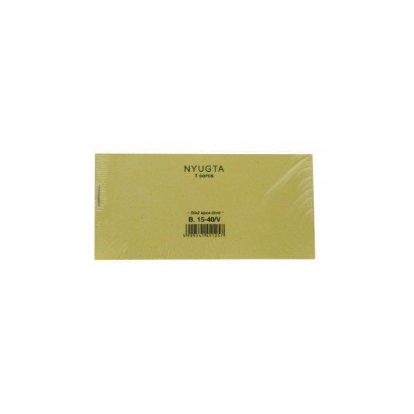 Nyugta egysoros 50x2lapos Navigator B.15-40/V/PM