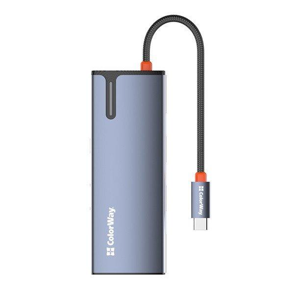 COLORWAY USB-elosztó (dokkolóállomás) CW-HUB01, ColorWay USB-C 5-b-1 Type C
PD 100W/USB3.0x3/HDMI 4K