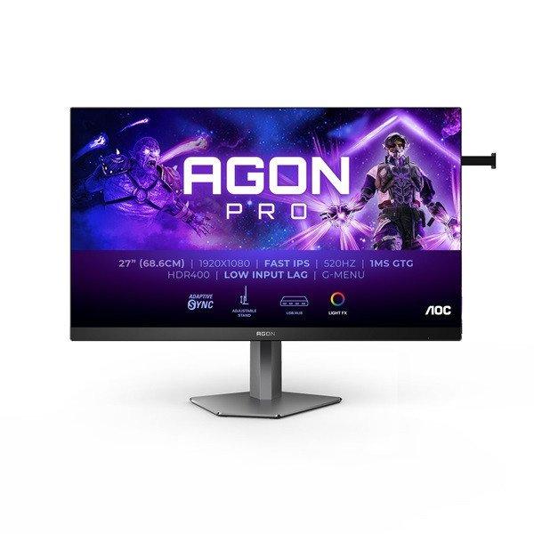 AOC Gaming 520Hz IPS monitor 27" AG276FK, 1920x1080 16:9, 400cd/m2, 0,3ms,
2xHDMI/2xDisplayPort/2xUSB