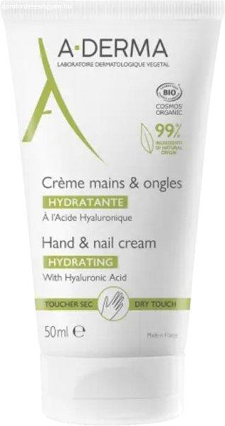 A-DERMA Kéz- és körömkrém hialuronsavval (Hydrating Hand & Nail Cream) 50
ml