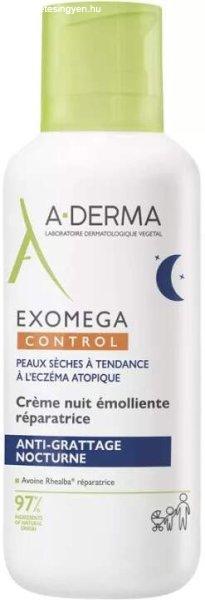 A-DERMA Éjszakai bőrpuhító krém Exomega Control (Emollient Night Cream) 400
ml