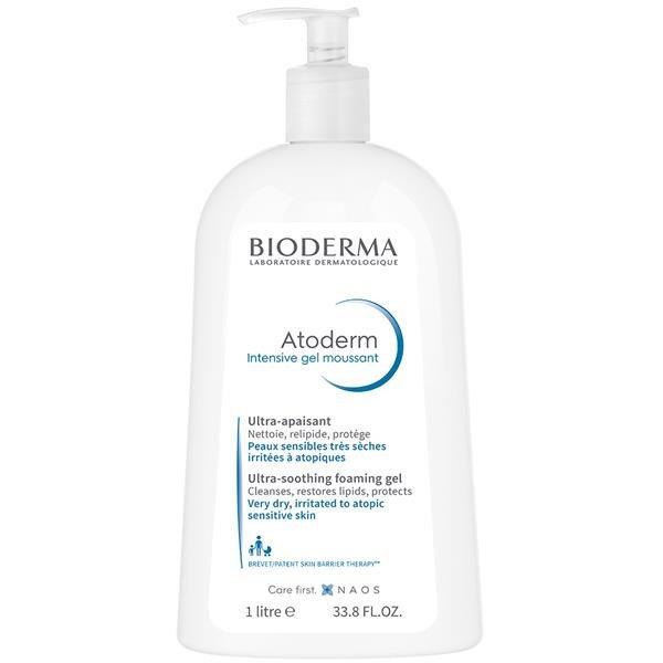 Bioderma Tusfürdő a mindennapi nyugtató és tisztító ápoláshoz Atoderm
(Intensive Gel Moussant Ultra Rich) 1000 ml