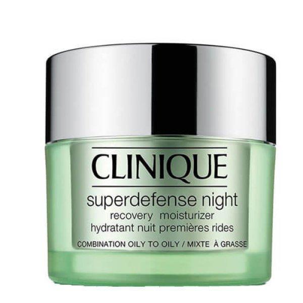 Clinique Éjszakai hidratáló krém vegyes és zsíros bőrre Superdefense
(Night Recovery Moisturizer Combination To Oily Skin) 50 ml