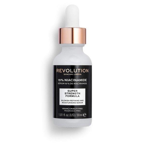 Revolution Skincare Arcápoló szérum Extra 15 % Niacinamide Scincare (Blemish
Refining and Moisturising Serum) 30 ml