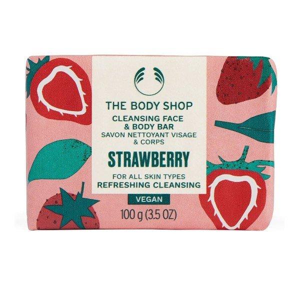 The Body Shop Szilárd arc- és testszappan Strawberry (Cleansing Face & Body
Bar) 100 g