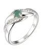 Brilio Silver Gynyr ezst gyr smaragddal Precious Stone