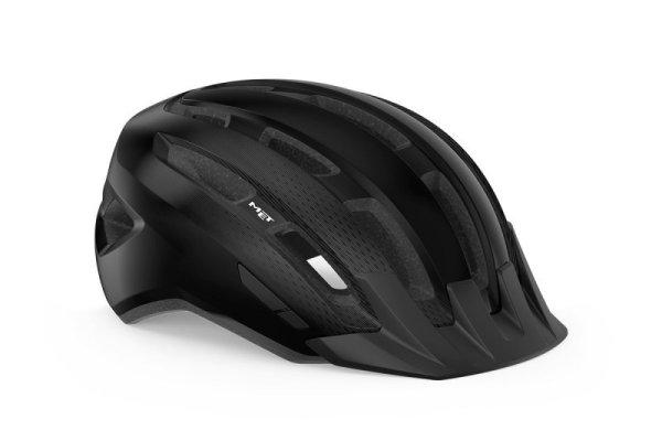 MET Downtown kerékpáros fejvédő fényes fekete M 52-58 cm