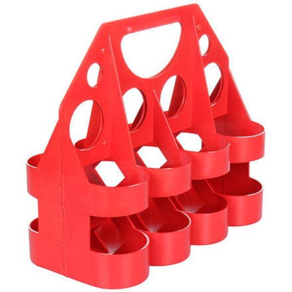 Bottle Carrier for 8 Bottles plastic red variant 16456