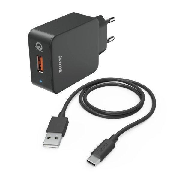 Hama FIC E3 HÁLÓZATI TÖLTŐ SZETT "QC 3.0" USB -TYPE-C KÁBELLEL
(19,5W) (201625)