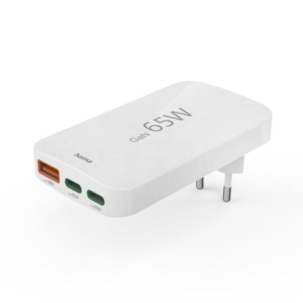 Hama univerzális hálózati USB és Type-C töltő - 65W - fehér -
összecsukható (201976)
