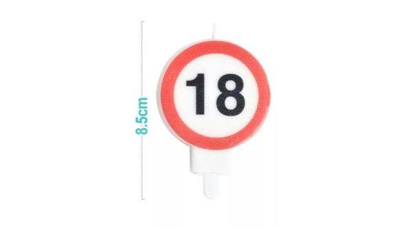 18-as szülinapi gyertya