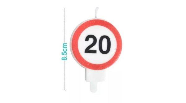 20-as szülinapi gyertya