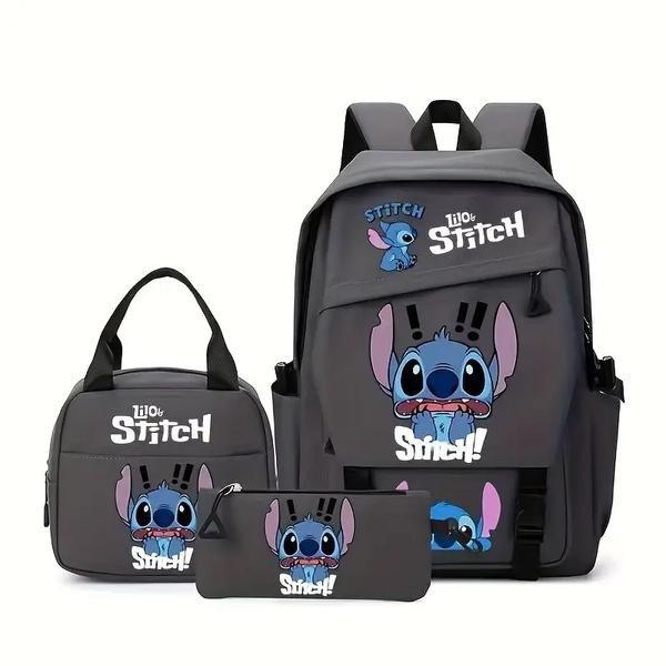 3 részes Stitch Rainbow Hátizsák szett – Szürke QJ1757416-SZ