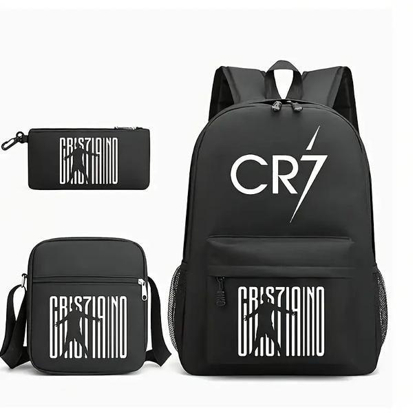 CR7 3 részes hátizsák szett – fekete-fehér XH2725266-2