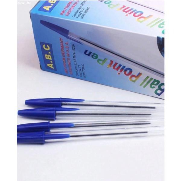 A.B.C golyóstoll – kék tinta, átlátszó test, kupakos kivitel (dobozos)
52806422