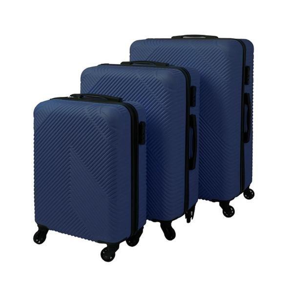 TRIZAND 3 darabos sötétkék utazóbőrönd szett 00026664