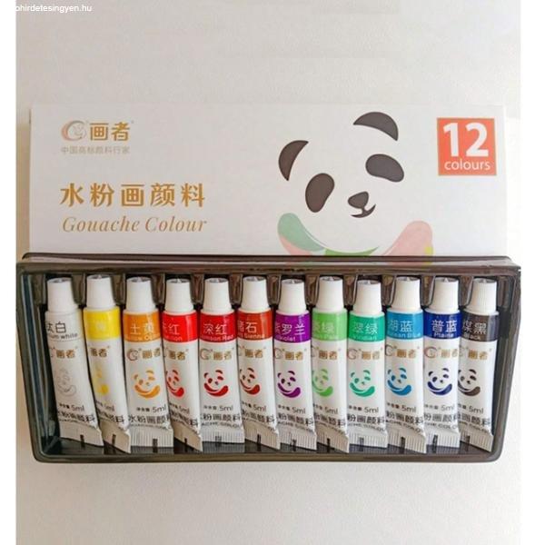 12 darabos színes gouache festékkészlet – 5 ml 59491387