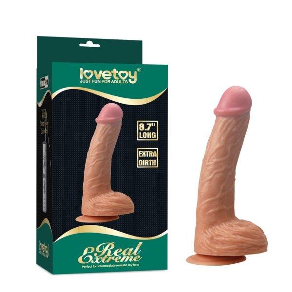 8.7" Real Extreme Extra Girth - Letapasztható - herés - vízálló
élethű dildó - 22 cm (Bőrszínű)