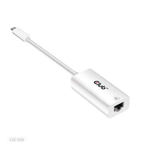 Club 3D Átalakító - CAC-1519 (USB-C (3.2 USB-C Gen 1 to RJ45 1GB Ethernet,
aktív)