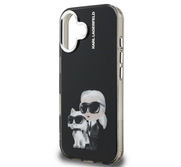 KARL LAGERFELD IML AQUARELLE KARL AND CHOUPETTE szilikon telefonvédő
(ütésállóság, kameravédő) FEKETE Apple iPhone 16