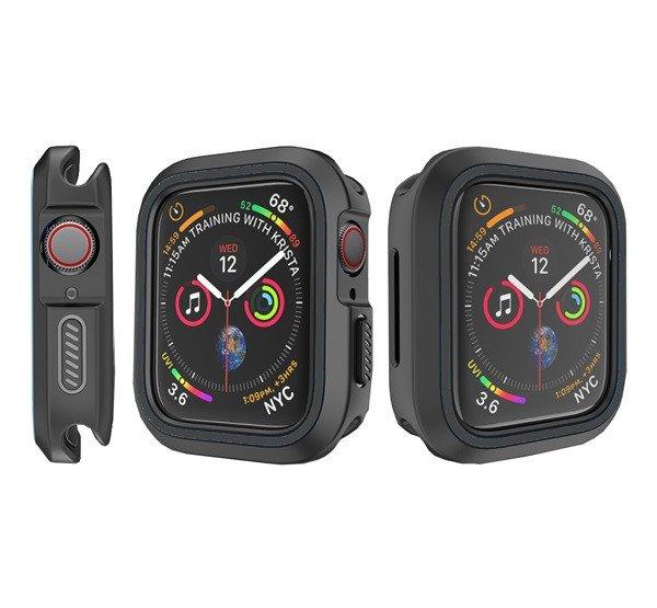 Szilikon keret (BUMPER, ütésálló) FEKETE Apple Watch Series SE 44mm, Watch
Series 6 44mm, Watch Series 5 44mm 