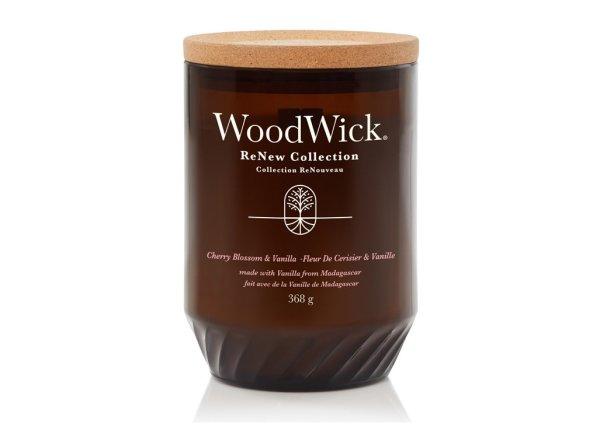WoodWick Illatgyertya ReNew nagy üveg Cherry Blossom & Vanilla 368 g