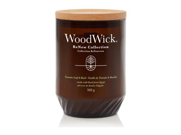 WoodWick Illatgyertya ReNew nagy üveg Tomato Leaf & Basil 368 g