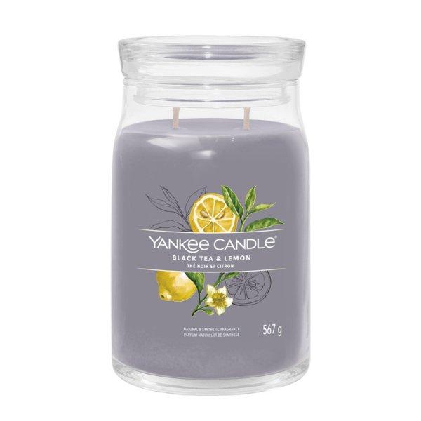 Yankee Candle Illatgyertya Signature Black Tea & Lemon 567 g - nagy