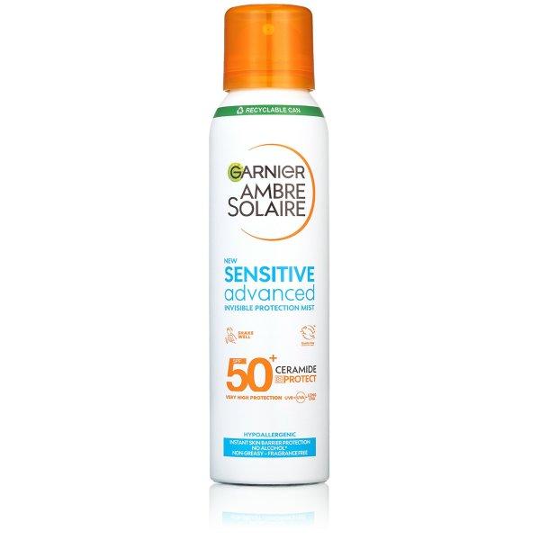 Garnier Védőpermet érzékeny bőrre SPF 50+ Sensitive Advanced (Invisible
Protection Mist) 150 ml