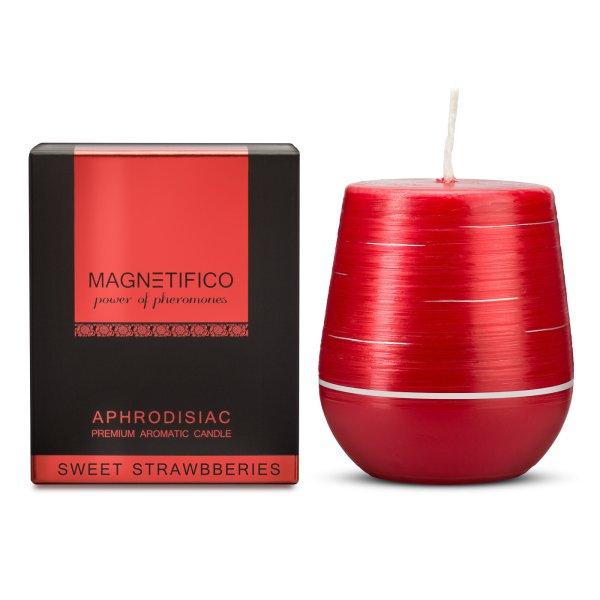 Magnetifico Power Of Pheromones Afrodiziákum illatgyertya Sweet Strawberries
(Aphrodisiac Candle) 200 g