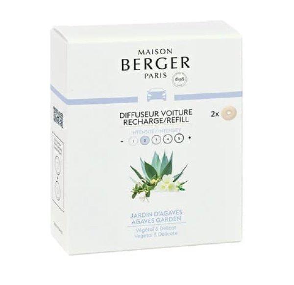 Maison Berger Paris Tartalék utántöltő autó diffúzorhoz Agaves Garden (Car
Diffuser Recharge/Refill) 2 db